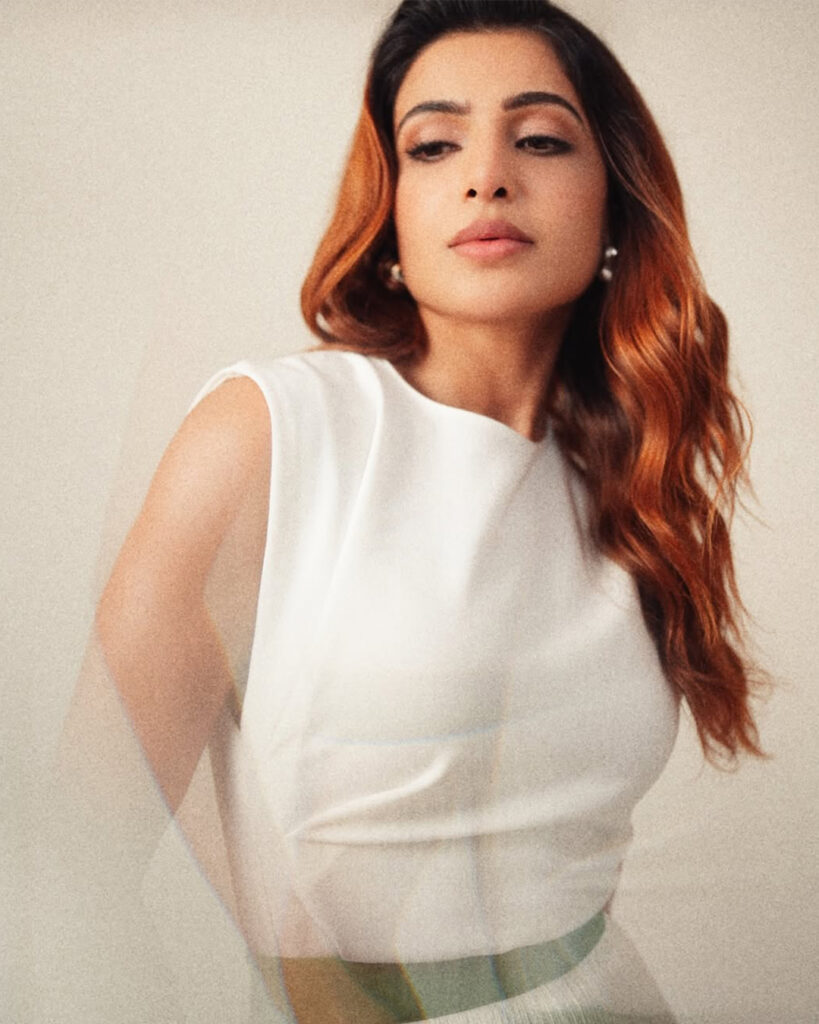 Samantha Radiates Grace in Elegant White Attire