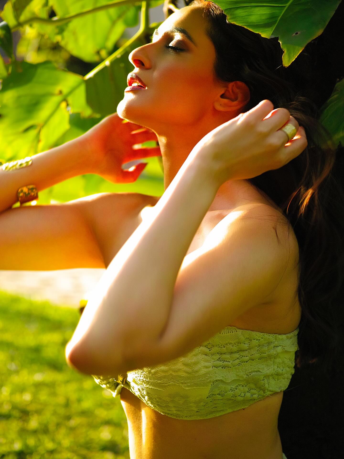 Pragya Jaiswal's Sunlit Green Dream