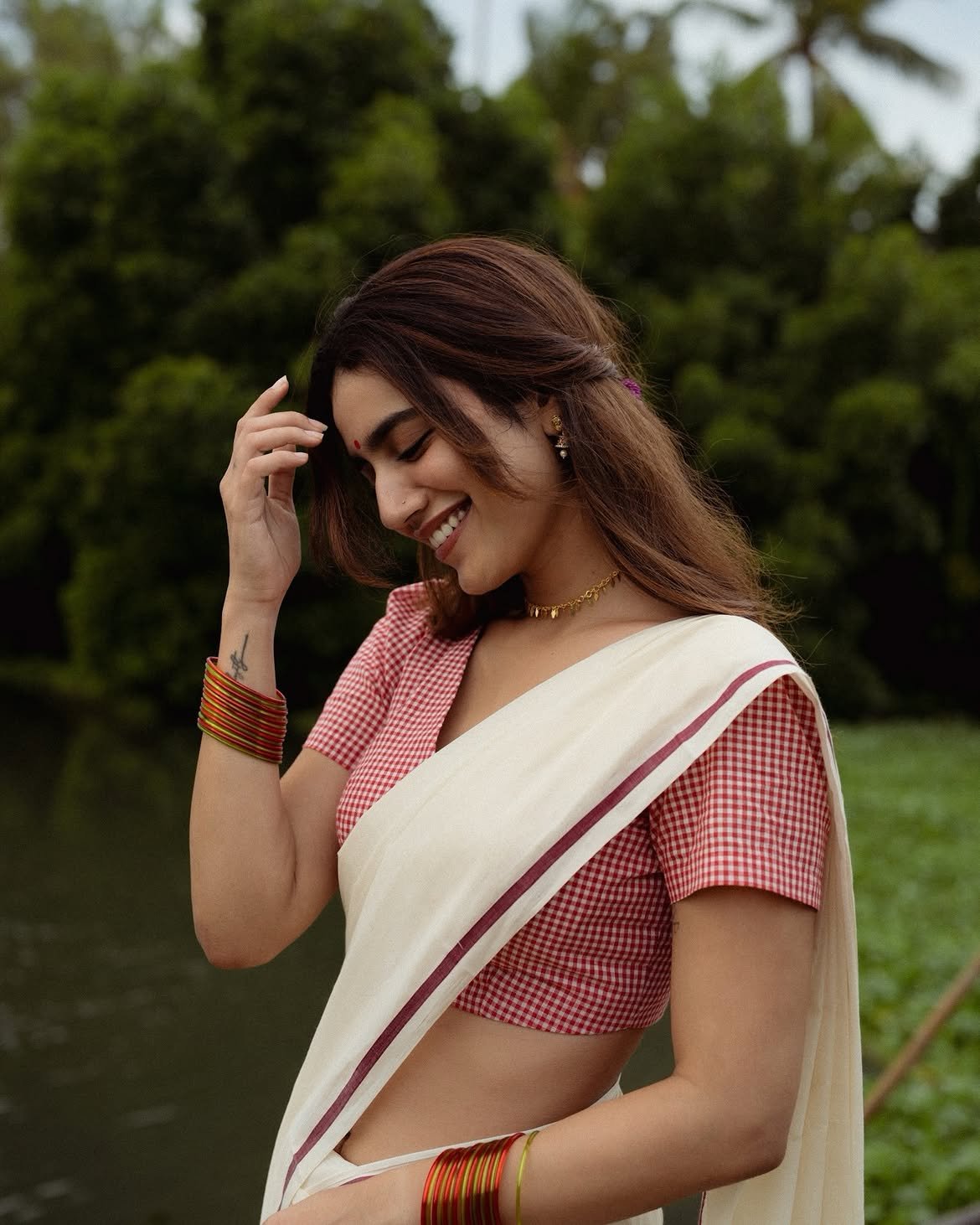Priya warrier vibed for onam.
